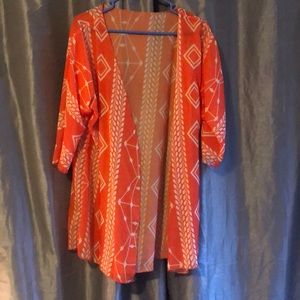 Orange and white shawl